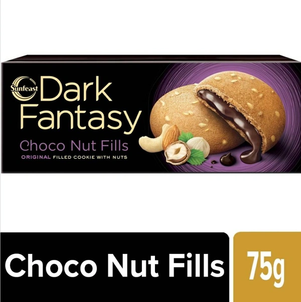 Sunfeast Dark Fantasy Choco Nut  Fills 75g