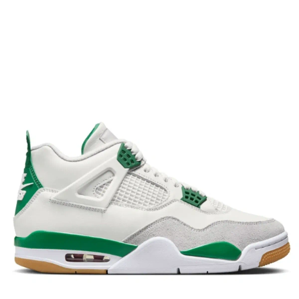 Retro 4 White Green - UK 8