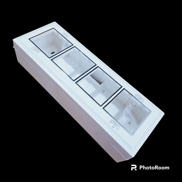 SURFACE 8 MODULAR GANG BOX - WHITE CROME - WHITE CROME