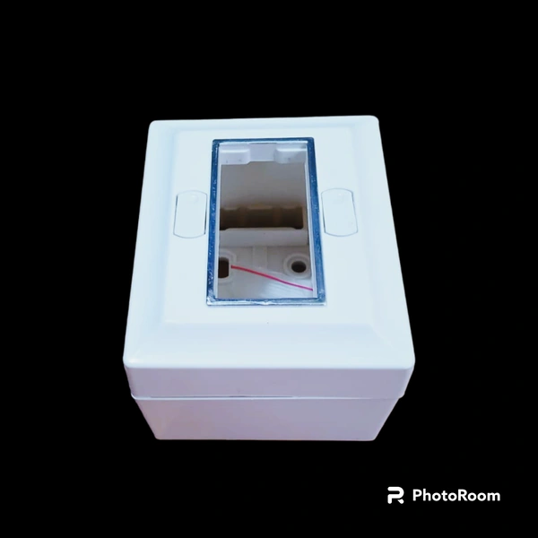 SURFACE 1 MODULAR GANG BOX - WHITE CROME