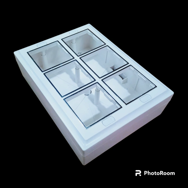 SURFACE 12 MODULAR GANG BOX - WHITE CROME - WHITE CROME