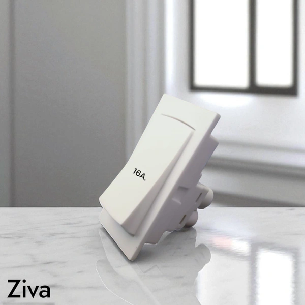 ANCHOR ZIVA 16A. 1 WAY SWITCH , 1M ( WHITE ) - WHITE
