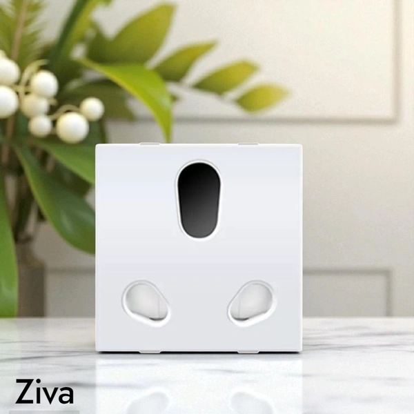 ANCHOR ZIVA 6A./16A. TWIN SOCKET , 2M ( WHITE ) - WHITE