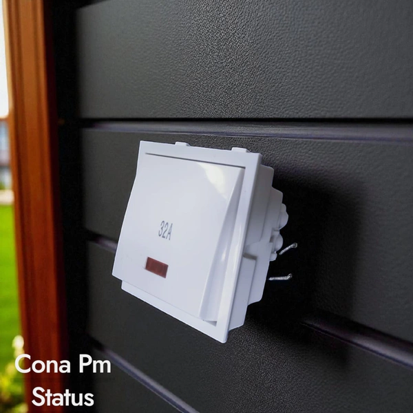 PM CONA STATUS 32A. D P SWITCH , 2M ( WHITE ) - WHITE