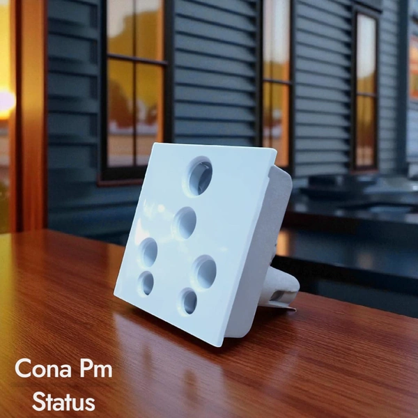 PM CONA STATUS 6A. /16A. UNIVERSAL 5 PIN SOCKET , 2M ( WHITE ) - WHITE