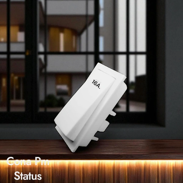 PM CONA STATUS 16A. 1 WAY SWITCH ,1M ( WHITE ) - WHITE