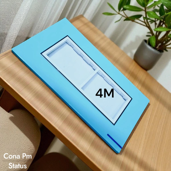 PM CONA STATUS SMART WOOD 4 MODULAR COVER PLATE ( SKY ) - SKY