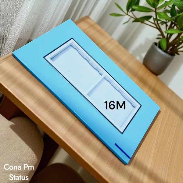 PM CONA STATUS SMART WOOD 16 MODULAR COVER PLATE ( SKY ) - SKY