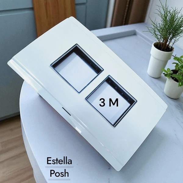 PM CONA ESTELLA POSH 3 MODULAR WOOD PLATE ( WHITE ) - White