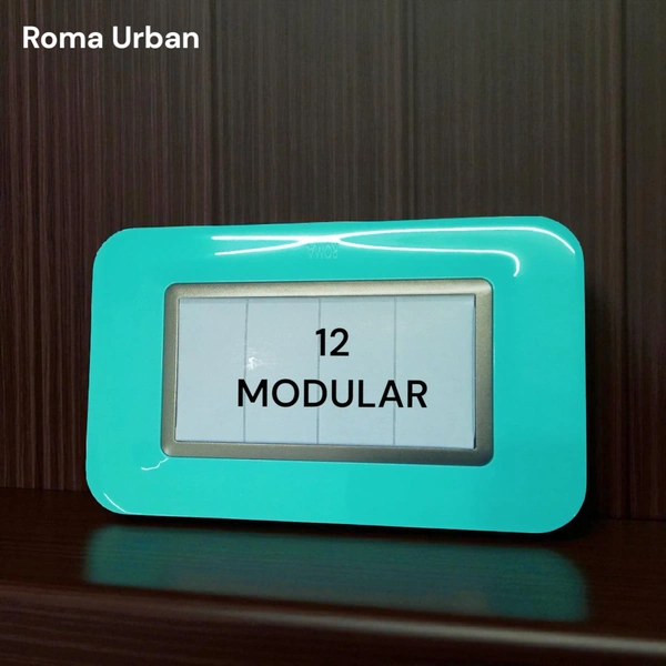 ANCHOR ROMA URBAN 12 MODULAR COVER PLATE WITH BASE FRAME ( SEA BLUE )