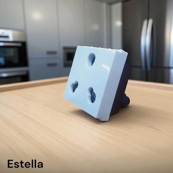 PM CONA ESTELLA 6A./16A. UNIVERSAL SOCKET, 2M ( WHITE ) - WHITE