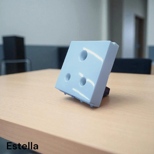 PM CONA ESTELLA 6A. 3 PIN SOCKET , 2M ( WHITE ) - WHITE