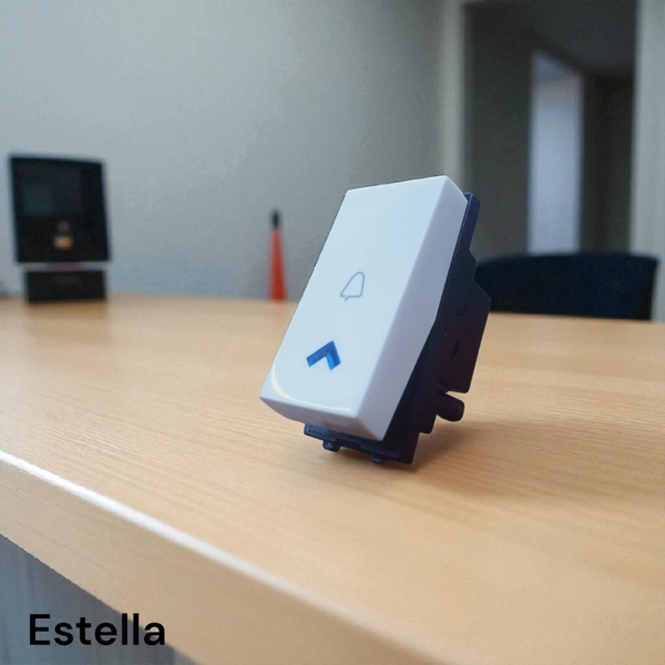 PM CONA ESTELLA 6A BELL PUSH SWITCH , 1M ( WHITE ) - WHITE