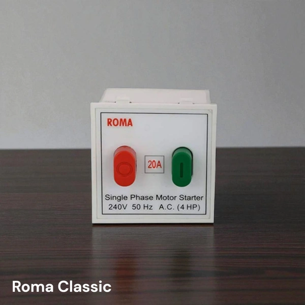 ANCHOR ROMA CLASSIC 25A. MOTOR STARTER SWITCH , 2M ( WHITE ) - WHITE