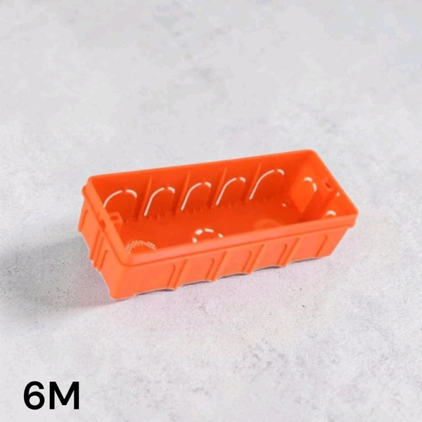 JOULEMART 6 MODULAR CONCEAL PVC BOX WITH BRASS INSERT - Web Orange