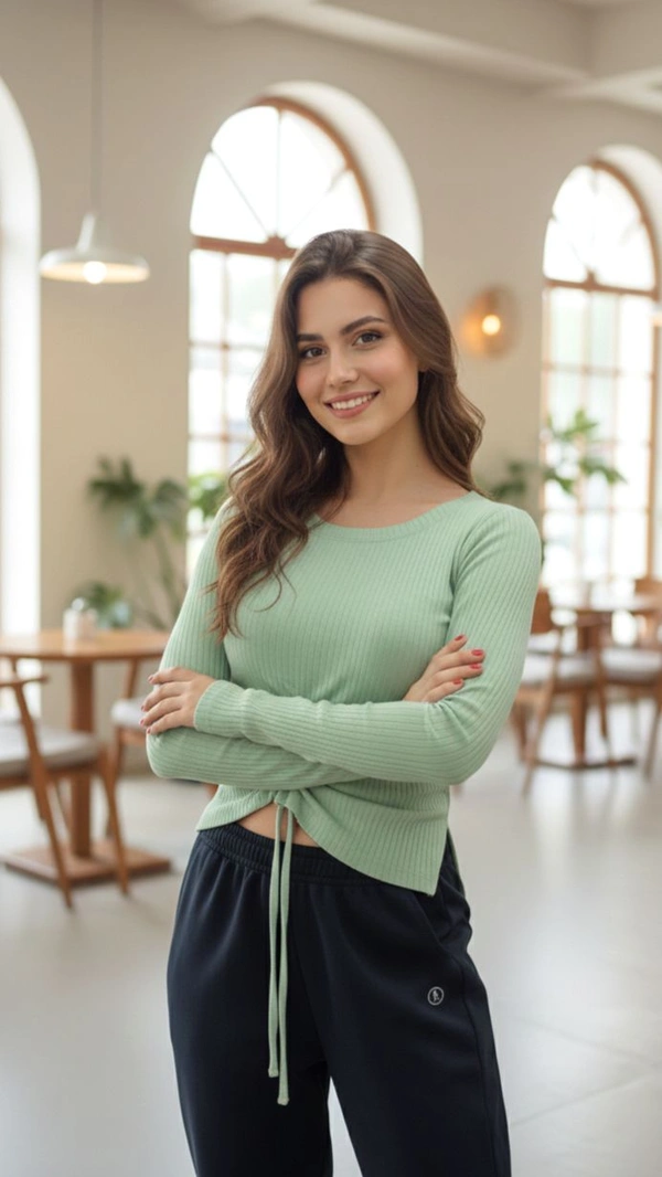 Celeste Curve Tie-Up Top - Medium