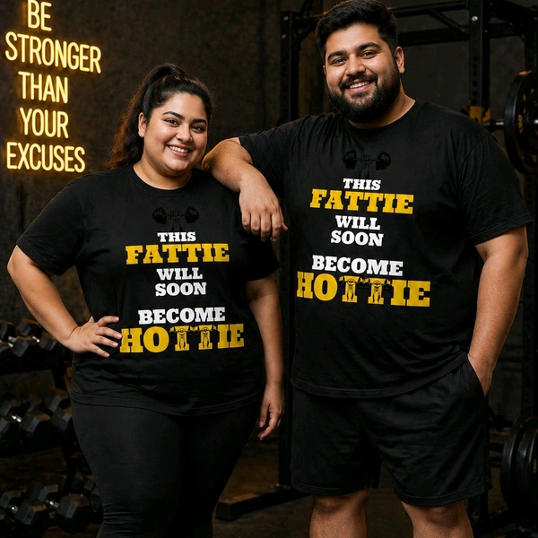 Unisex Black Printer T Shirt