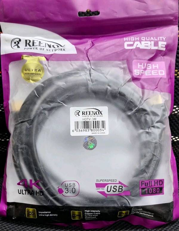 REENOX 3.0M HDMI CABLE