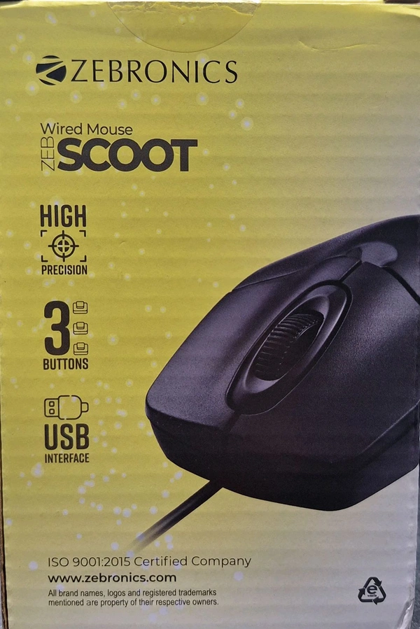 ZEBRONICS WIRED MOUSE ZEB SCOOT