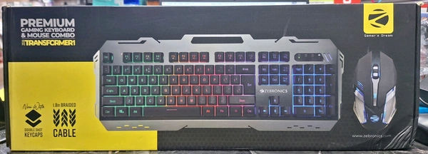 ZEBRONICS WIRED KEYBOARD + MOUSE COMBO RGB GAMING ZEB TRANSFORMER