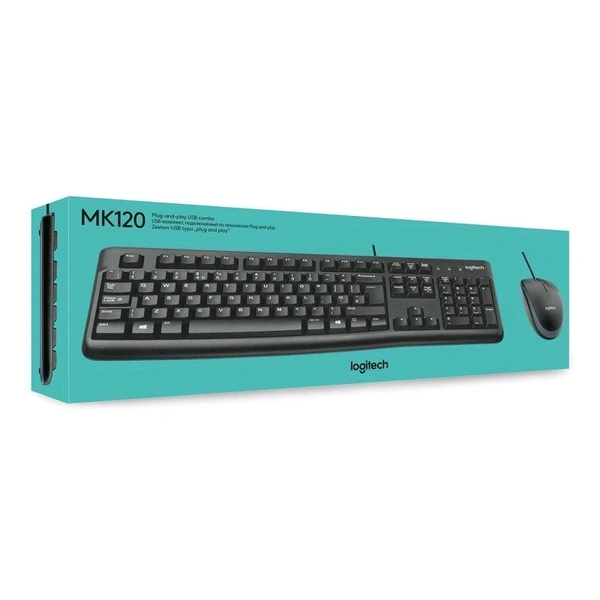 LOGITECH WIRED KEYBOARD + MOUSE COMBO MK120