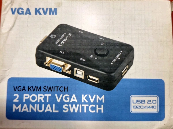 2 PORT VGA KVM MANUAL SWITCH