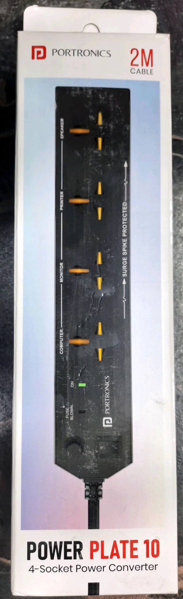 PORTRONICS POWER PLATE 10 EXTENSION BOARD 4 PORT POR-1626