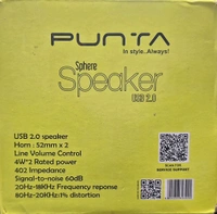 PUNTA 2.0 MULTIMEDIA USB & AUX 4W*2 SPEAKER SPHERE