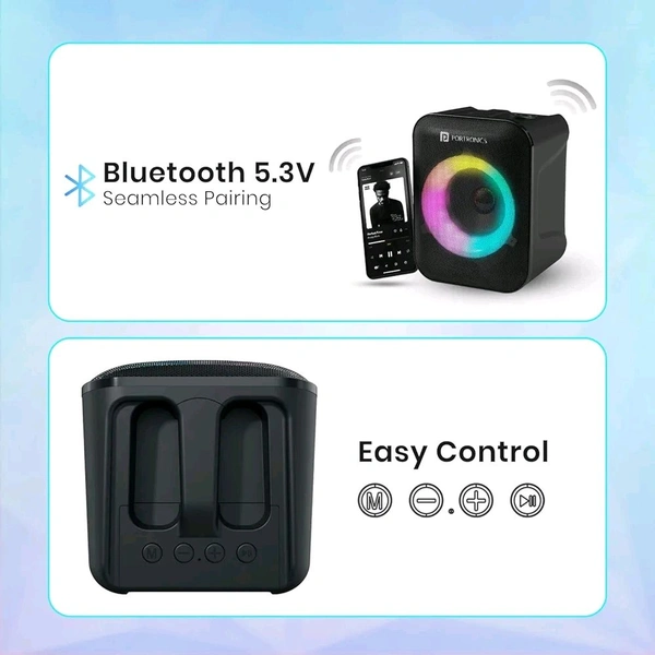 PORTRONICS APOLLO ONE BLUETOOTH SPEAKER WITH WIRELESS MIC 20W POR 2735