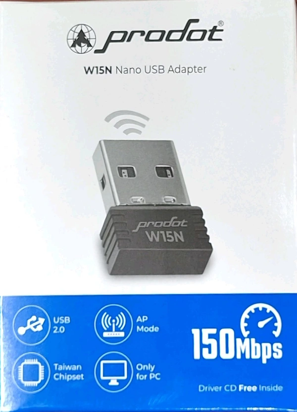 PRODOT WIRELESS WIFI 150Mbps W15N NANO USB DONGLE