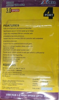 XCESS USB HUB 4 PORT 3.0 SPEED XU444