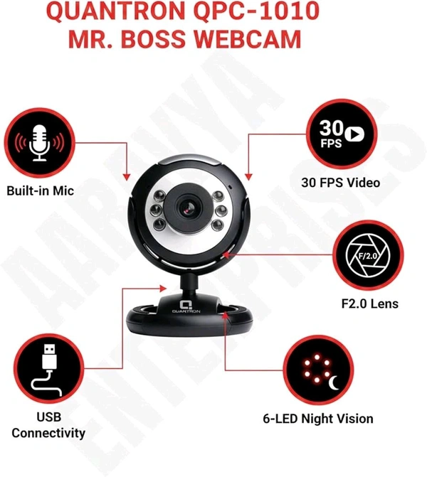 QUANTRON HD WEB CAMERA HD 720p/30fps QCP-1010