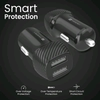 PORTRONICS CAR POWER 5 WITH DUAL OUTPUT TWO USB 12W POR 1345