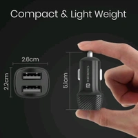 PORTRONICS CAR POWER 5 WITH DUAL OUTPUT TWO USB 12W POR 1345