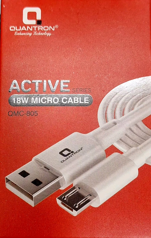 QUANTRON ACTIVE SERIES 18W MICRO TO USB 1M CABLE QMC-805