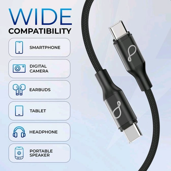 PEBBLE TAKE CHARGE SPEED CC100 100W ULTRA FAST CHARGING TYPE-C TO TYPE-C