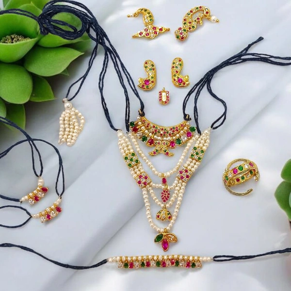 Multicolour Jadau Shringar 
