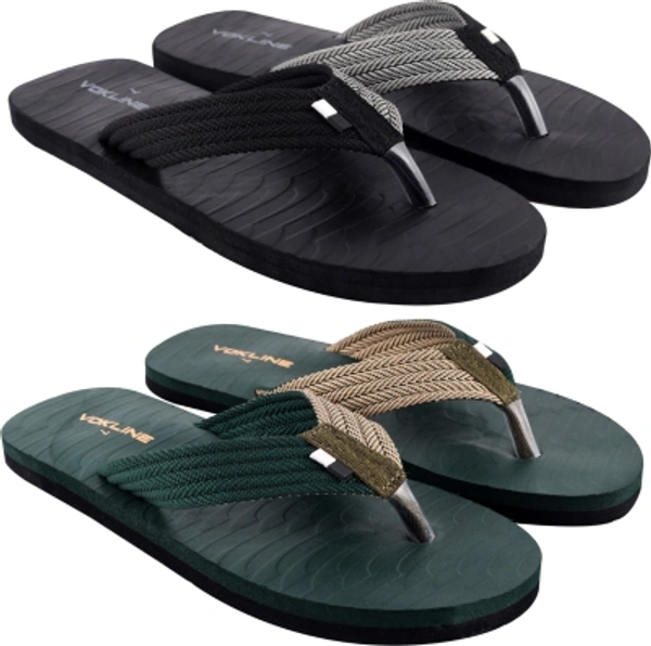 Men's Comfortable Slippers Pack Of 2 - 6