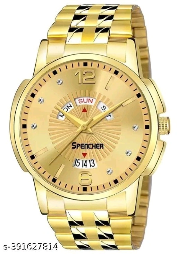 Golden Premium Men's Watch | Luxury Golden Sining Design