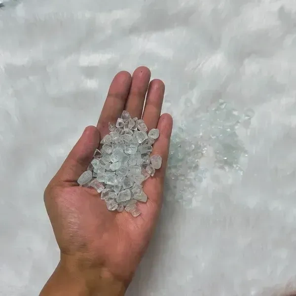 1 KG Transparent Firepit Glass Stones for Resin Art – Clear Crystals (4–6 mm)