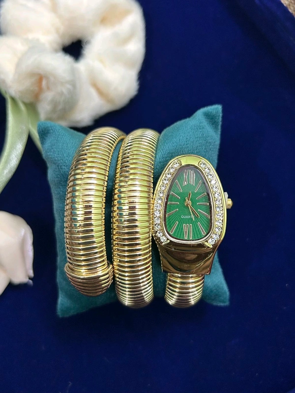 Gold Snake Bracelet Watch