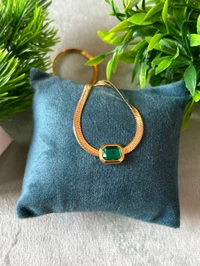 Regal Green Baguette Snake Chain