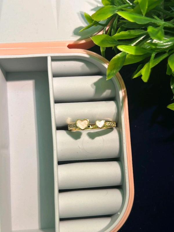 "Double Devotion" Heart Ring