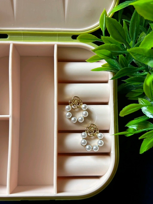 Dreamy Pearl Blossom Stud Earrings