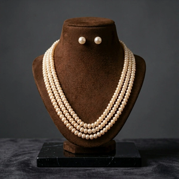Triple Cascade Pearl Set