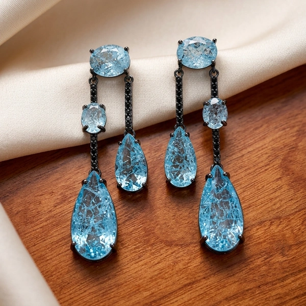 Blue Ice Drop Earring