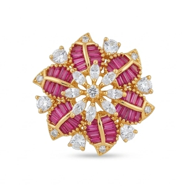 Ruby Starburst Cocktail Ring