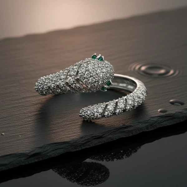 Celestial Serpent Wrap Ring(Silver)