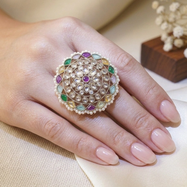 Navratna Mandala Ring(Adjustable)