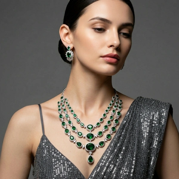 3 layered Chandelier Necklace